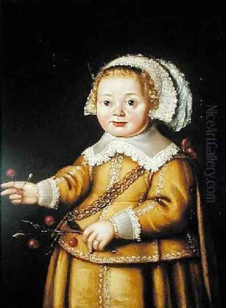 Portrait of Anne Gibson as a Child Oil Painting by Adriaen van der Linde