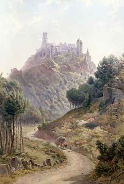 Pina Cintra Summer Home of the King of Portugal 1883 Oil Painting by George Leonard Lewis