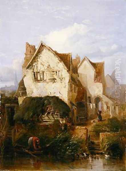 A View near Norwich Oil Painting by Thomas Lound