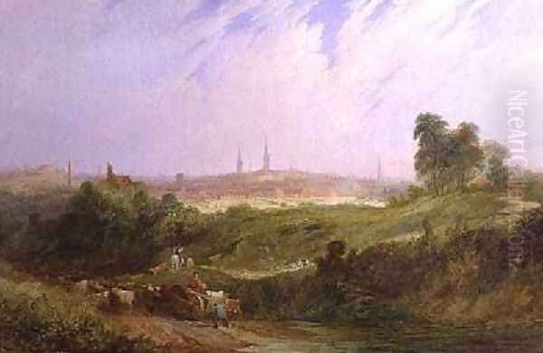 Coventry 1845-60 Oil Painting by Thomas Lound