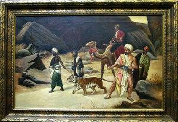 The Tiger Hunt Oil Painting by Rudolph Ernst