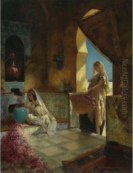 The Perfume Makers Oil Painting by Rudolph Ernst