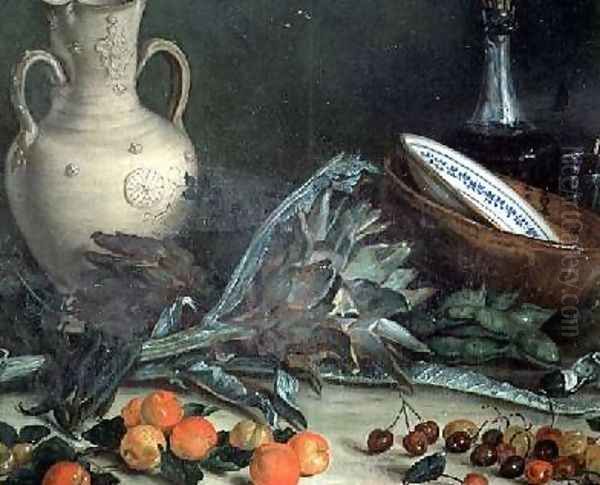 Still Life with Fruit and Vegetables Oil Painting by Jose Lopez-Enguidanos