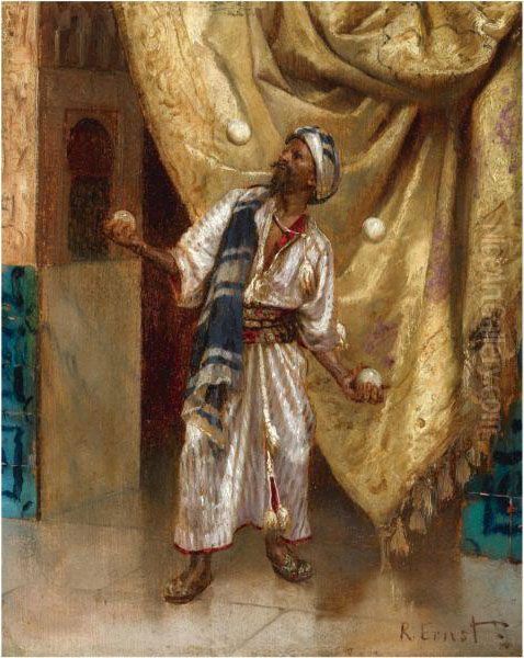 The Juggler Oil Painting by Rudolph Ernst