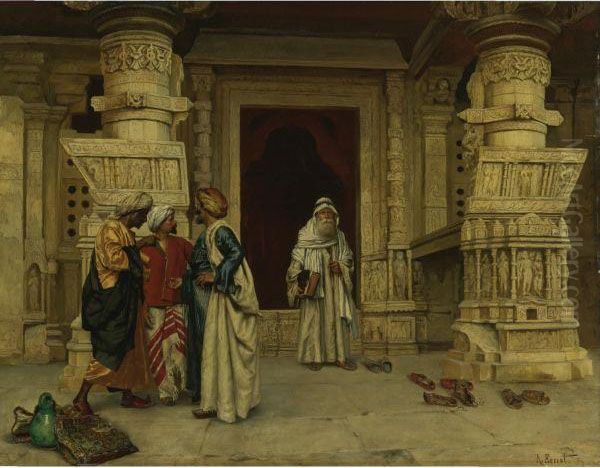 Outside The Mosque Oil Painting by Rudolph Ernst