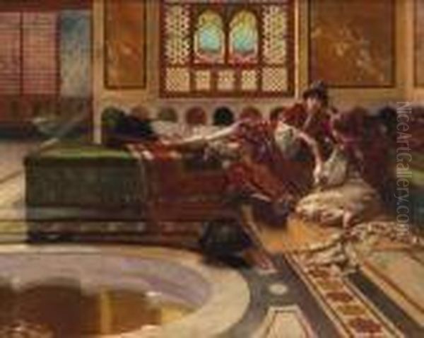 In The Harem Oil Painting by Rudolph Ernst