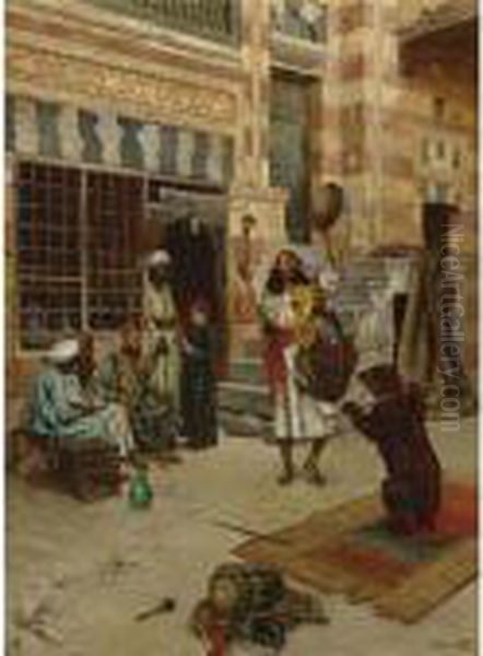 An Afternoon Show Oil Painting by Rudolph Ernst