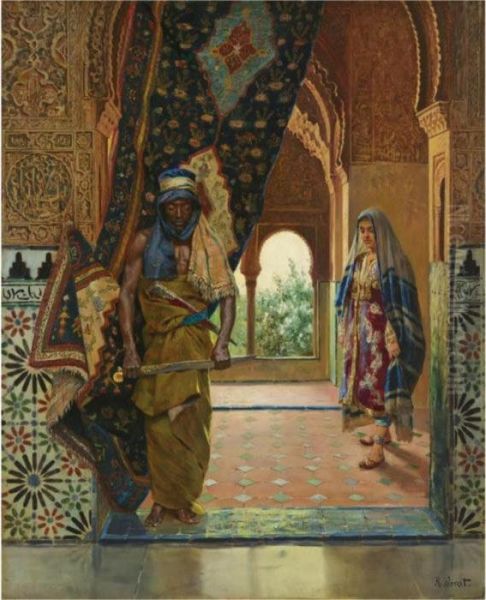 The Guard Of The Harem Oil Painting by Rudolph Ernst