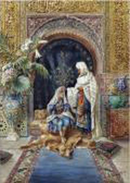 The Caliph And His Favourite Oil Painting by Rudolph Ernst