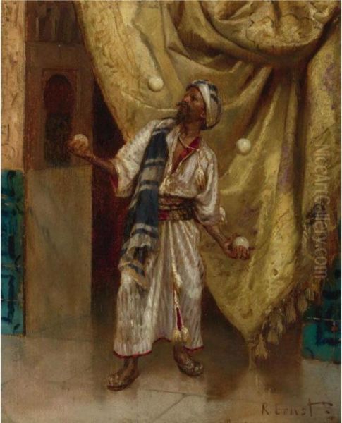 The Juggler Oil Painting by Rudolph Ernst