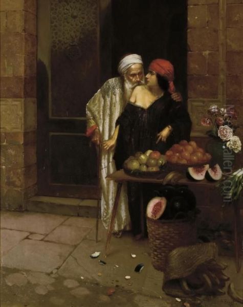 The Orange Seller Oil Painting by Rudolph Ernst