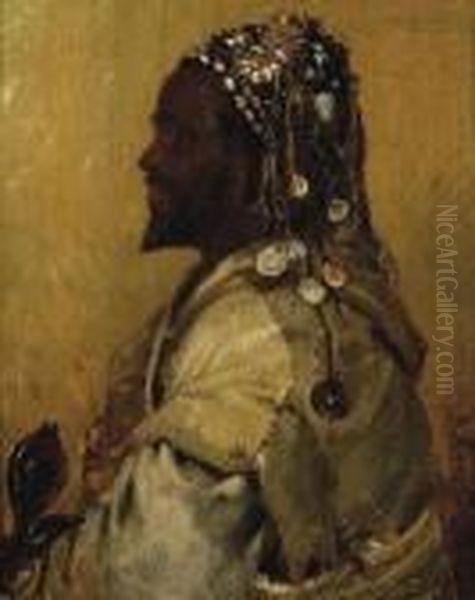 Musicien Gnaoua Oil Painting by Rudolph Ernst