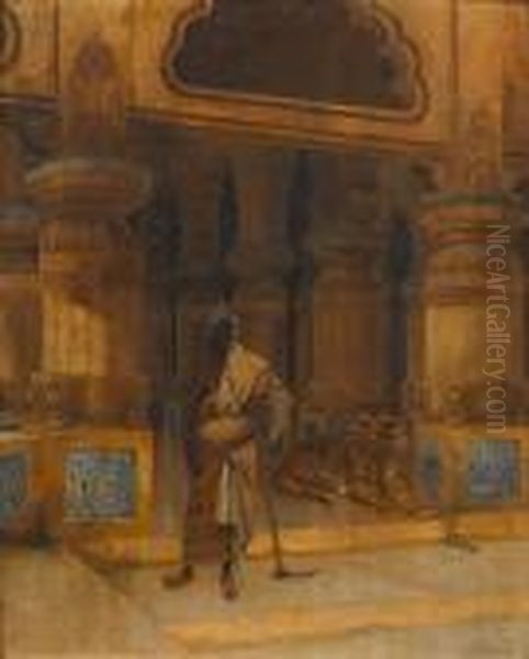 The Temple Guardian Oil Painting by Rudolph Ernst