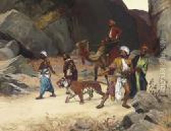 The Return From The Tiger Hunt Oil Painting by Rudolph Ernst