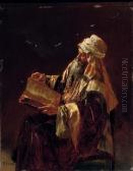 The Scholar Oil Painting by Rudolph Ernst