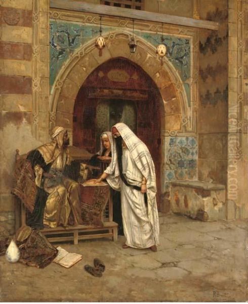 The Egyptian Fortune Teller Oil Painting by Rudolph Ernst