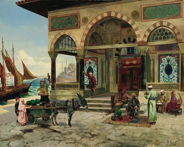 Istanbul Mosque Oil Painting by Rudolph Ernst