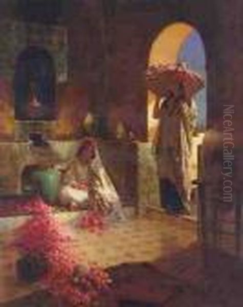 Perfume Makers Oil Painting by Rudolph Ernst