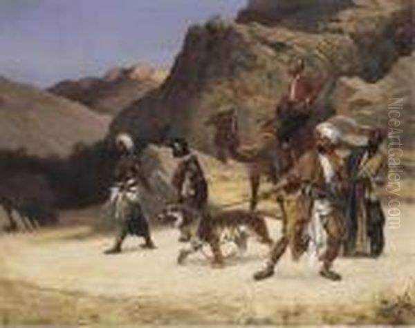 Return From The Tiger Hunt Oil Painting by Rudolph Ernst