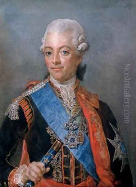 King Gustav III 1746-92 of Sweden Oil Painting by Gustav Lundberg