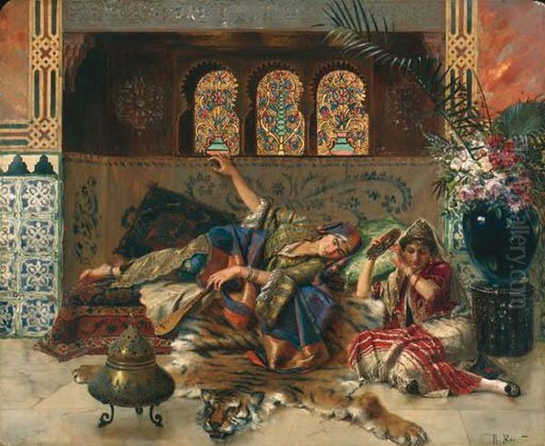 In The Harem Oil Painting by Rudolph Ernst