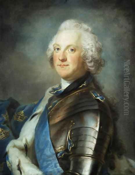 Portrait of Adolf Frederick, King of Sweden Oil Painting by Gustav Lundberg