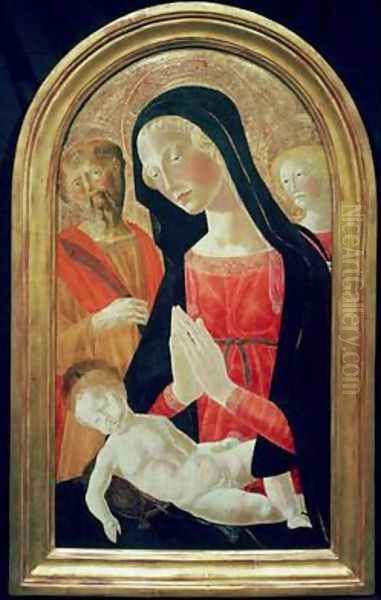 Madonna and Child Oil Painting by Neroccio di (Neroccio da Siena) Landi