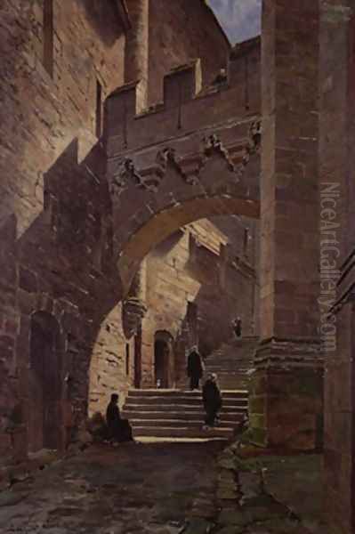 Mont Saint Michel Oil Painting by Emmanuel Lansyer