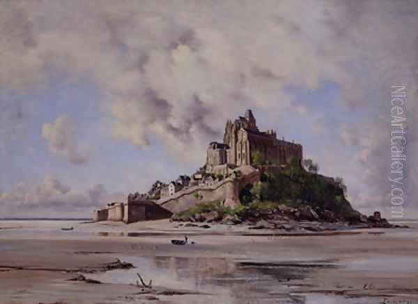 Mont Saint Michel North east Side Oil Painting by Emmanuel Lansyer