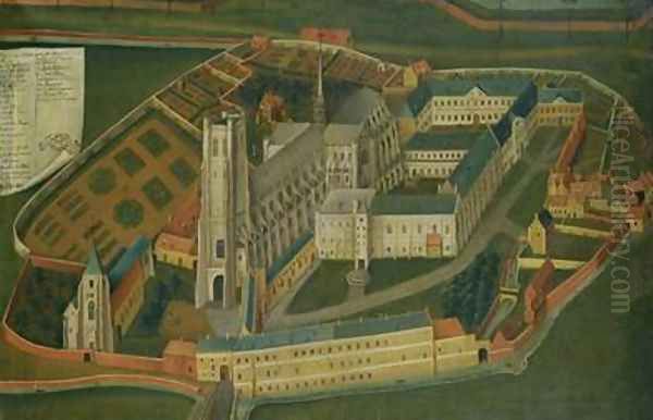 The Abbey of Saint-Bertin at Saint-Omer Oil Painting by Jacques Francois Lemaire