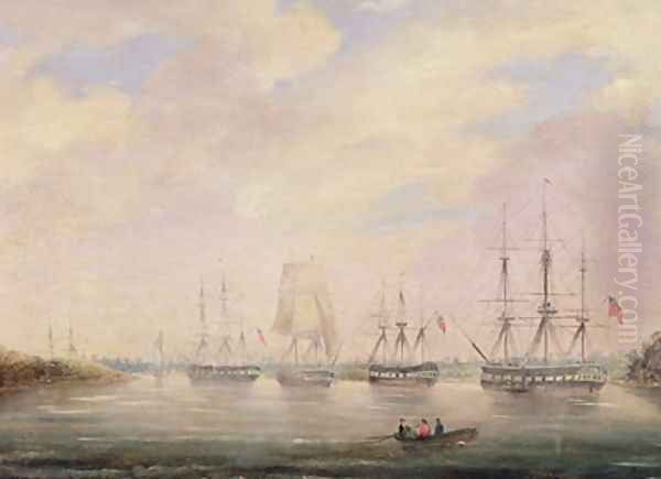 View of Port Adelaide South Australia Oil Painting by Colonel William Light