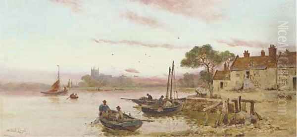 The Haven, Christchurch Oil Painting by Walker Stuart Lloyd