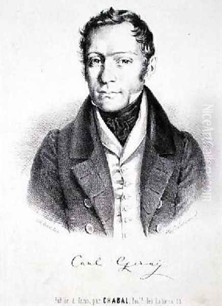 Carl Czerny 1791-1857 Oil Painting by Lallemand, Hippolyte