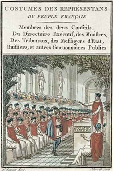 The Council of Five Hundred Oil Painting by Legros or Le Gros, Sauveur (Jean Saveur)