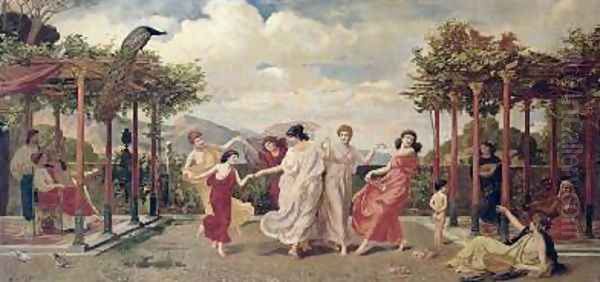 Classical Idyll Oil Painting by A. Lorenzo