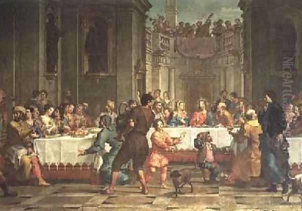 Wedding Feast at Cana Oil Painting by Bartolomeo Litterini