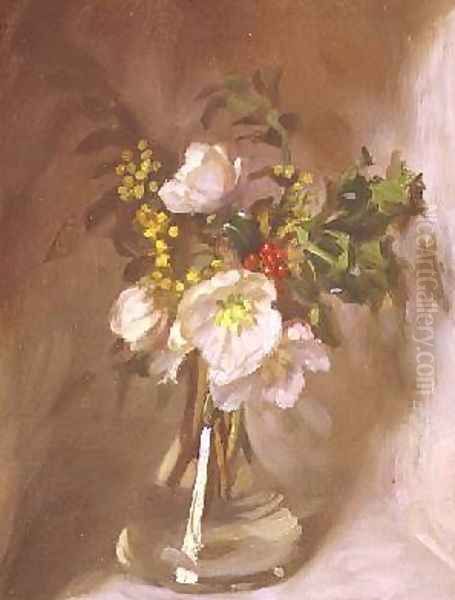 Winter Flowers Oil Painting by John Henry Lorimer