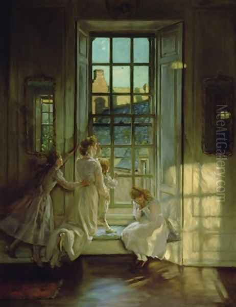 The Flight of the Swallows 1906 Oil Painting by John Henry Lorimer