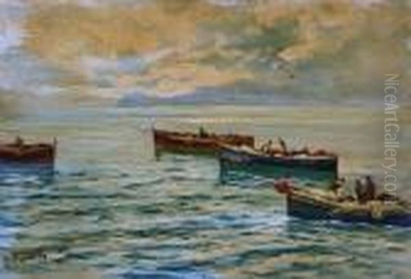 Pescatori Oil Painting by Gaetano Esposito