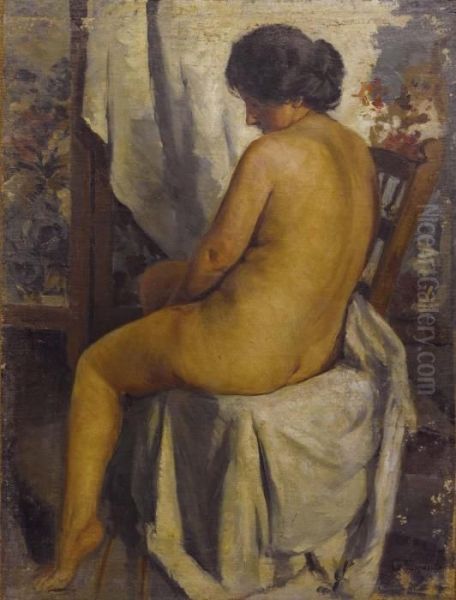 Nudo Di Schiena Oil Painting by Gaetano Esposito