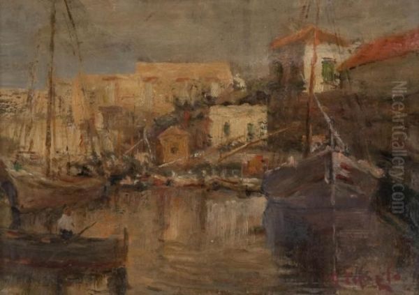 Porto Oil Painting by Gaetano Esposito