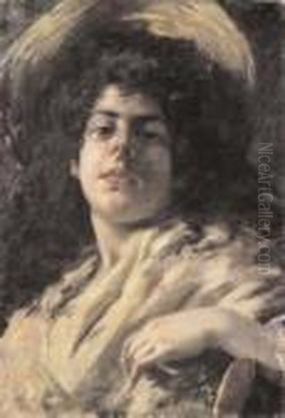 Figura Popolare Oil Painting by Gaetano Esposito