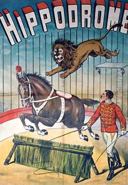 Poster advertising the Hippodrome circus Oil Painting by Charles Levy