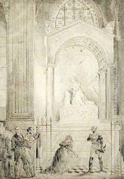 Funerary Monument of Empress Josephine 1763-1814 in the Church of St Peter and St Paul Rueil-Malmaison Oil Painting by Karl Loeillot-Hartwig