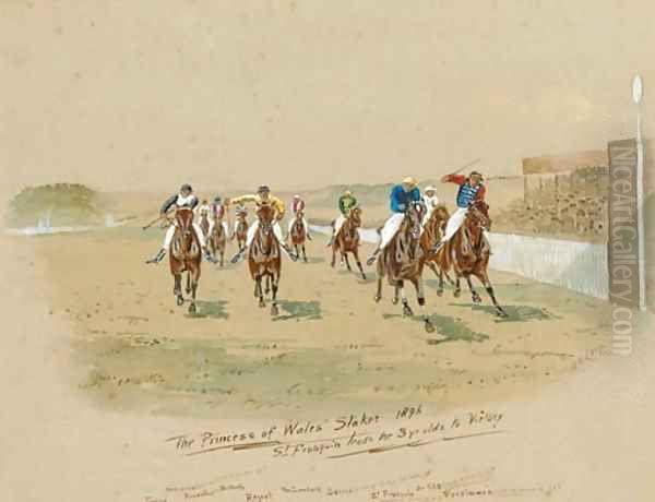 The Princess of Wales Stakes 1896 Oil Painting by William Verner Longe