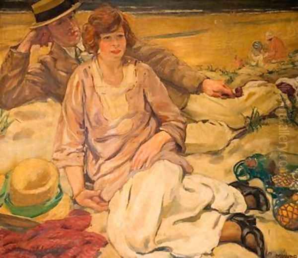 The Holiday Makers Oil Painting by Mabel F. Layng