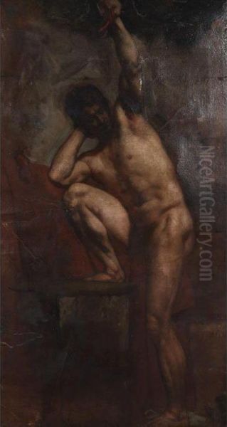 Male Nude Oil Painting by William Etty