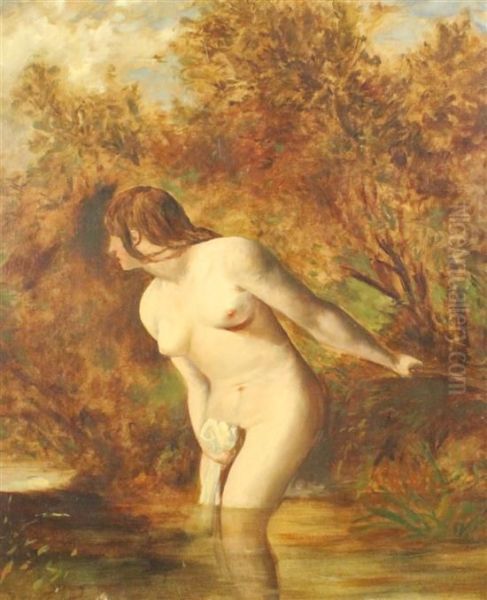 The Bather Oil Painting by William Etty