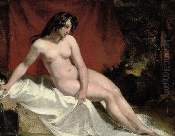 Study Of A Female Nude Oil Painting by William Etty