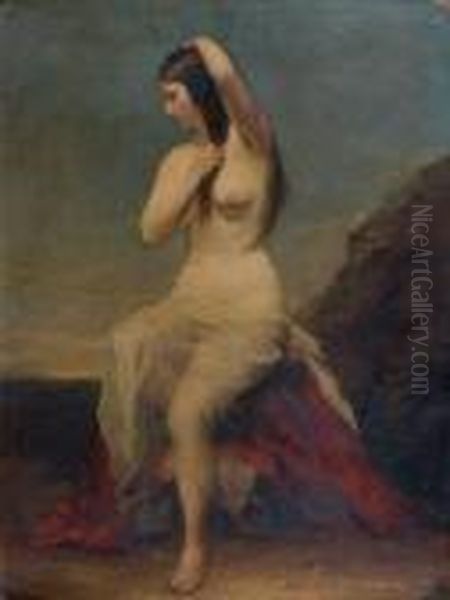 Jeune Femme Au Bord De La Mer Oil Painting by William Etty